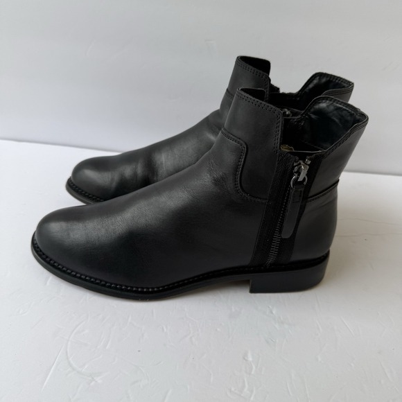 Franco Sarto Shoes - Franco Sarto Halford Women's Size 8.5 M Black Leather Ankle Boots Side Zip